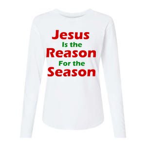 Jesus Is the Reason for Season Womens Cotton Relaxed Long Sleeve T-Shirt