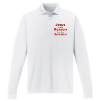 Jesus Is the Reason for Season Performance Long Sleeve Polo