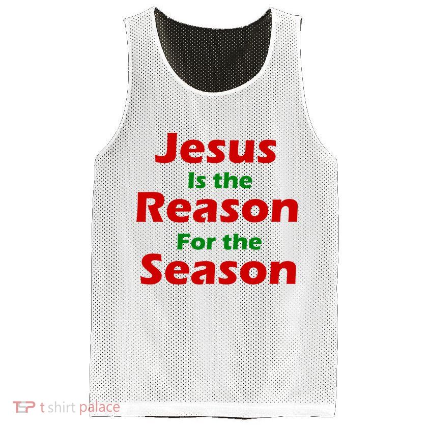 Jesus Is the Reason for Season Mesh Reversible Basketball Jersey Tank