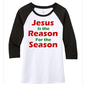 Jesus Is the Reason for Season Women's Tri-Blend 3/4-Sleeve Raglan Shirt