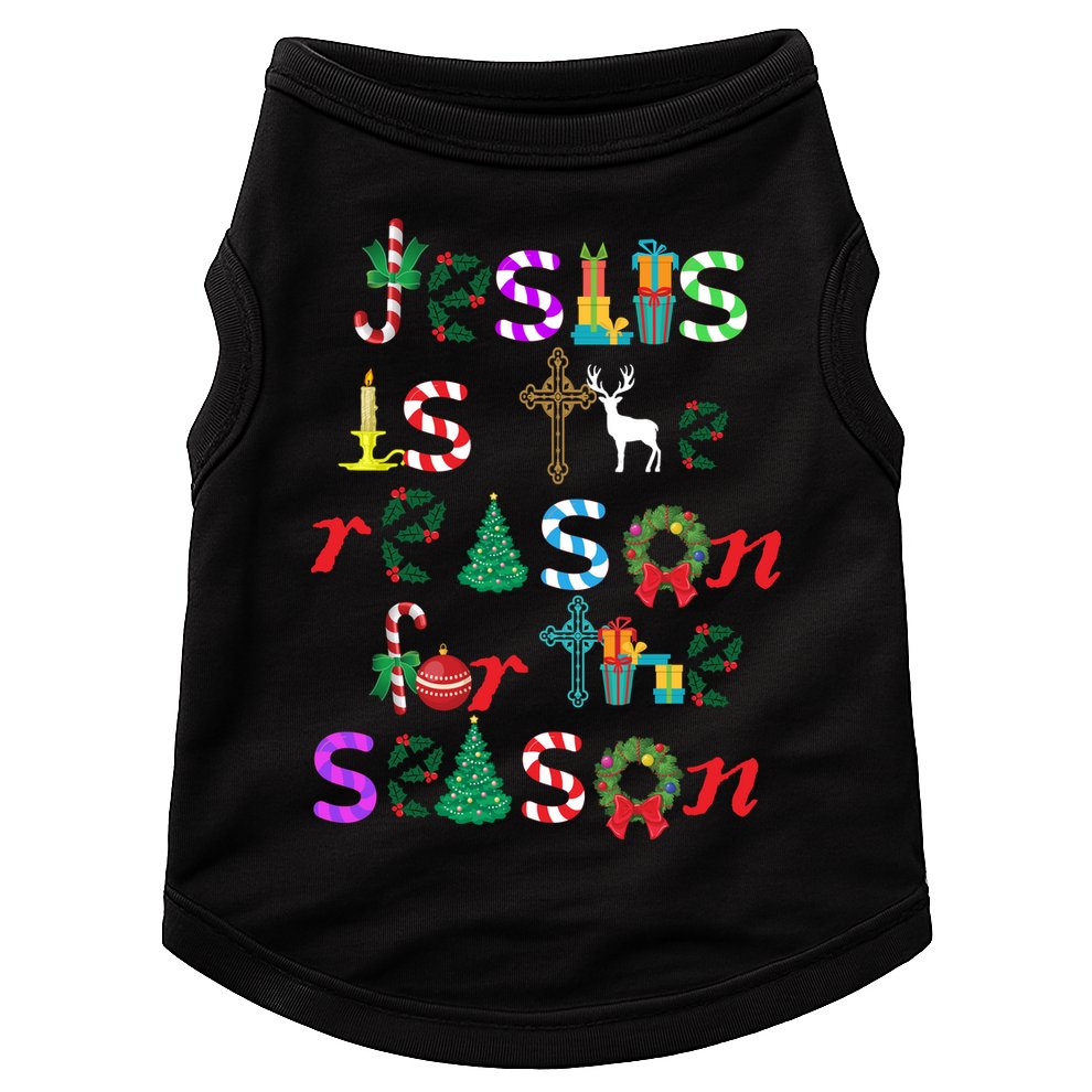 Jesus Is The Reason For The Season Christmas Doggie Tank