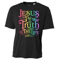 Jesus is the way the Truth and the Life John 14:6 Cooling Performance Crew T-Shirt