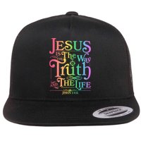Jesus is the way the Truth and the Life John 14:6 Flat Bill Trucker Hat