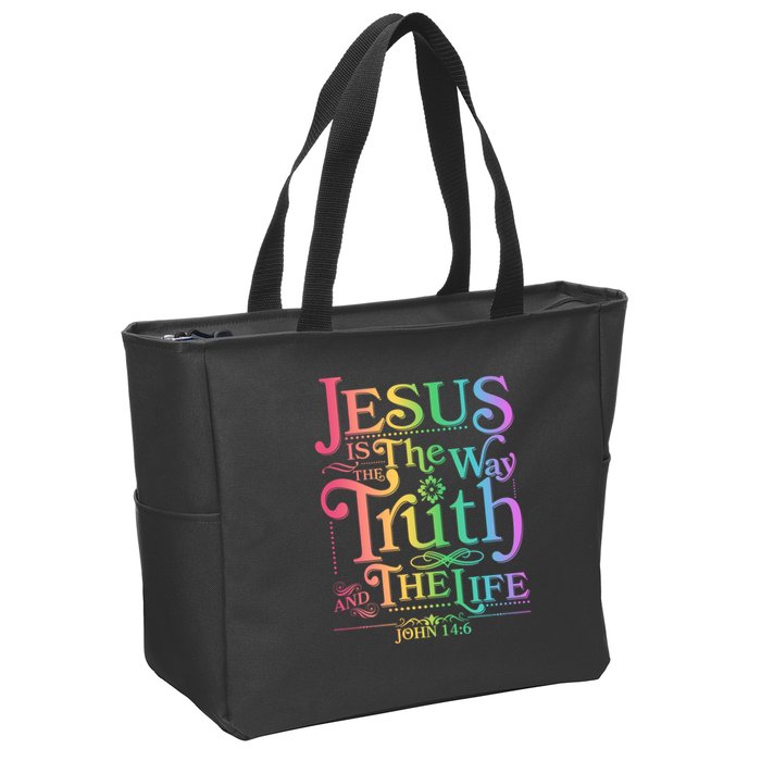 Jesus is the way the Truth and the Life John 14:6 Zip Tote Bag