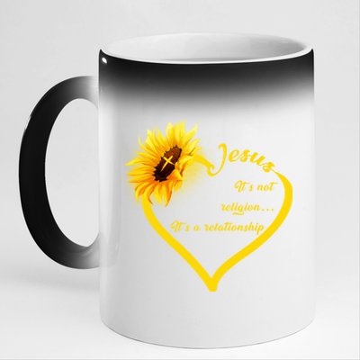 Jesus It's A Relationship 11oz Black Color Changing Mug