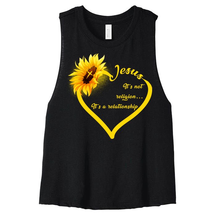 Jesus It's A Relationship Women's Racerback Cropped Tank