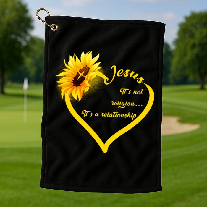 Jesus It's A Relationship Golf Towel