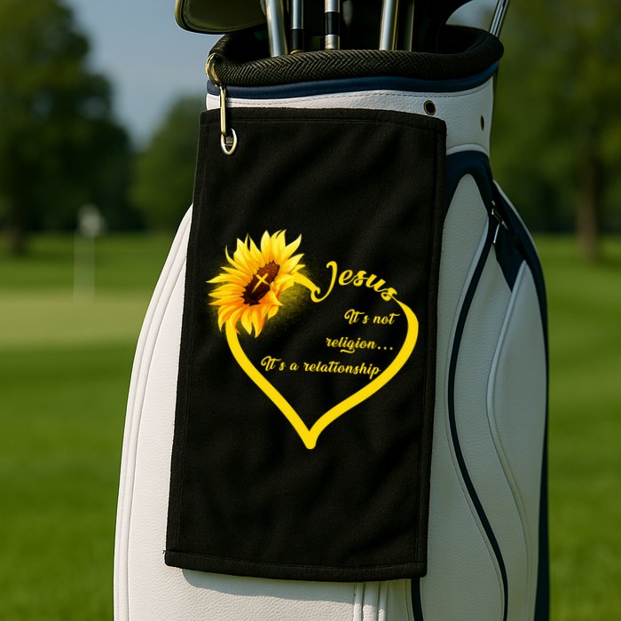 Jesus It's A Relationship Golf Towel