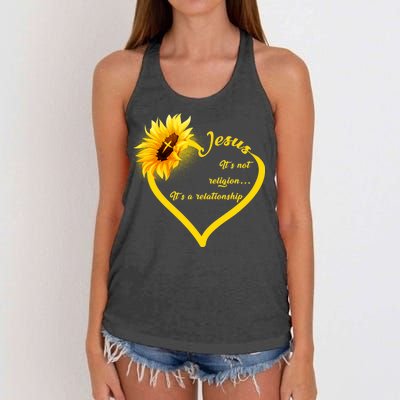 Jesus It's A Relationship Women's Knotted Racerback Tank