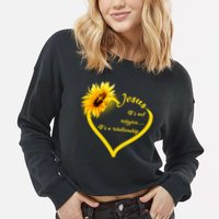 Jesus It's A Relationship Cropped Pullover Crew