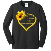 Jesus It's A Relationship Kids Long Sleeve Shirt