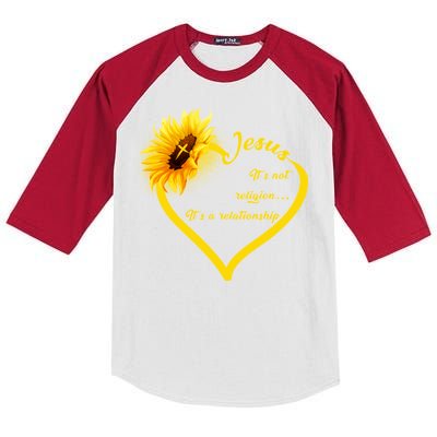 Jesus It's A Relationship Kids Colorblock Raglan Jersey