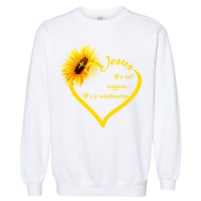 Jesus It's A Relationship Garment-Dyed Sweatshirt