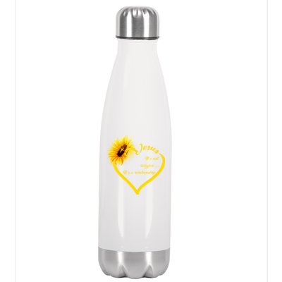 Jesus It's A Relationship Stainless Steel Insulated Water Bottle