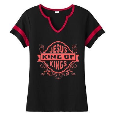 Jesus King of Kings Ladies Halftime Notch Neck Tee