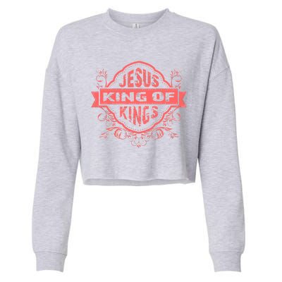 Jesus King of Kings Cropped Pullover Crew