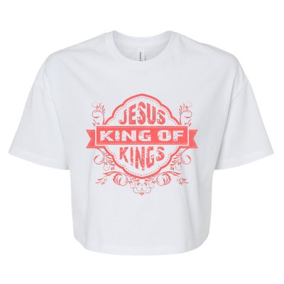 Jesus King of Kings Bella+Canvas Jersey Crop Tee