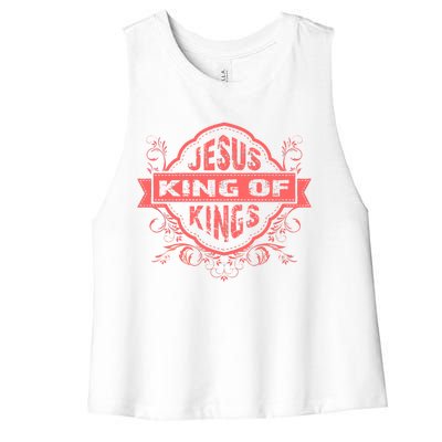 Jesus King of Kings Women's Racerback Cropped Tank