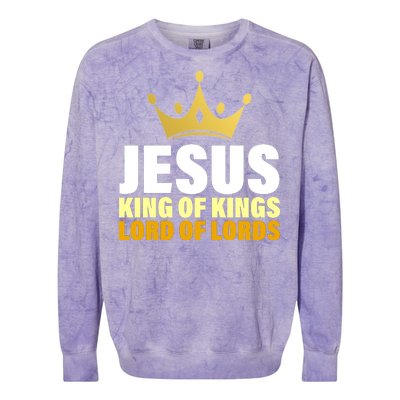 Jesus King Of Kings Lords Of Lords Colorblast Crewneck Sweatshirt