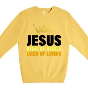 Jesus King Of Kings Lords Of Lords Premium Crewneck Sweatshirt