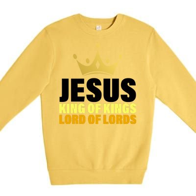 Jesus King Of Kings Lords Of Lords Premium Crewneck Sweatshirt