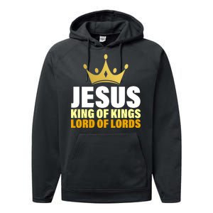 Jesus King Of Kings Lords Of Lords Performance Fleece Hoodie