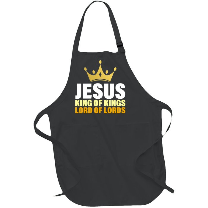 Jesus King Of Kings Lords Of Lords Full-Length Apron With Pockets