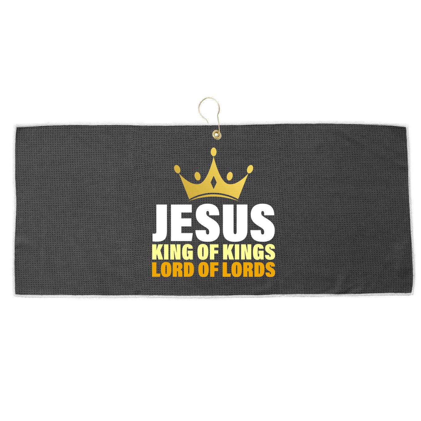 Jesus King Of Kings Lords Of Lords Large Microfiber Waffle Golf Towel