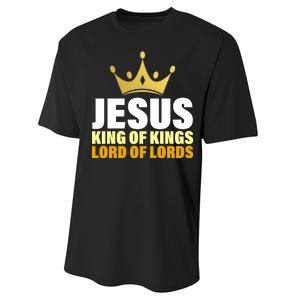 Jesus King Of Kings Lords Of Lords Performance Sprint T-Shirt