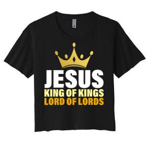 Jesus King Of Kings Lords Of Lords Women's Crop Top Tee