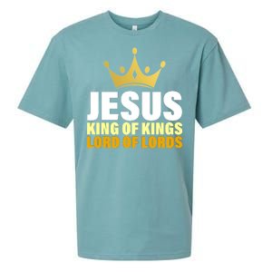 Jesus King Of Kings Lords Of Lords Sueded Cloud Jersey T-Shirt