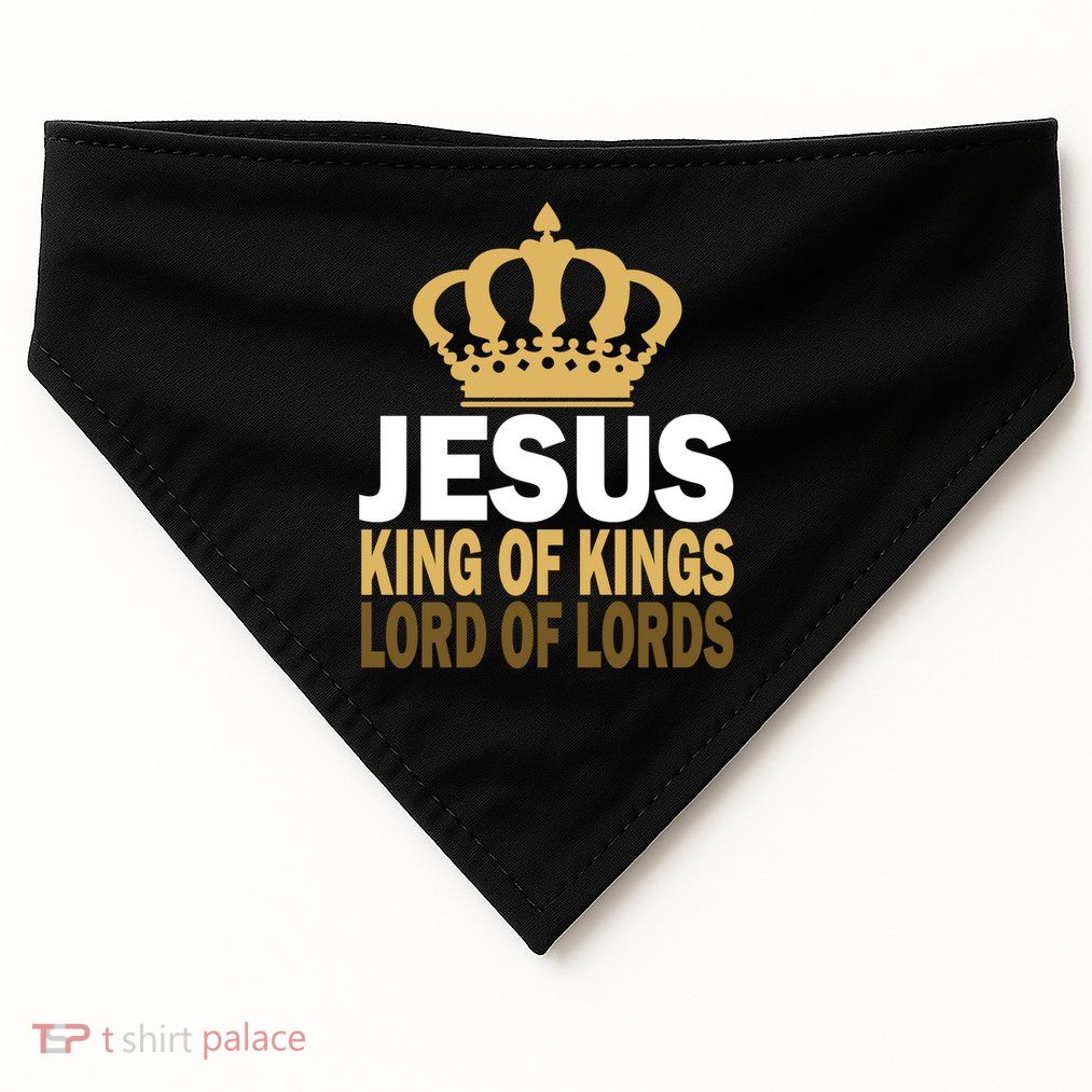 Jesus Lord Of Lords King Of Kings USA-Made Doggie Bandana