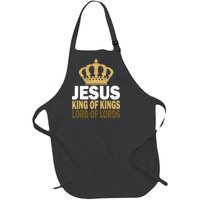 Jesus Lord Of Lords King Of Kings Full-Length Apron With Pockets