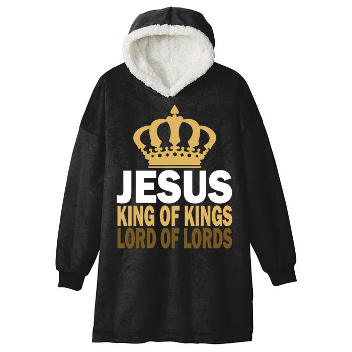 Jesus Lord Of Lords King Of Kings Hooded Wearable Blanket