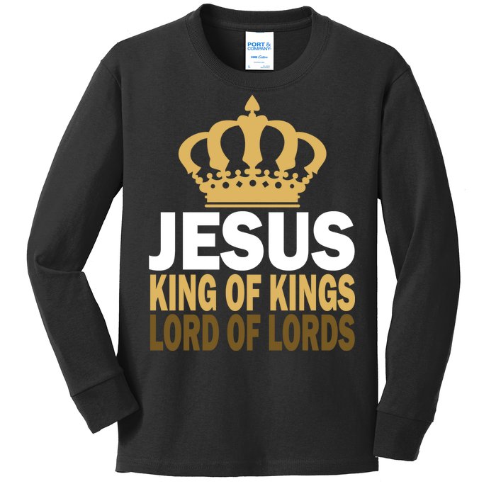 Jesus Lord Of Lords King Of Kings Kids Long Sleeve Shirt