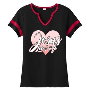 Jesus Love Me Ladies Halftime Notch Neck Tee