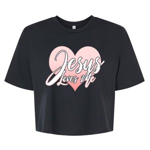 Jesus Love Me Bella+Canvas Jersey Crop Tee