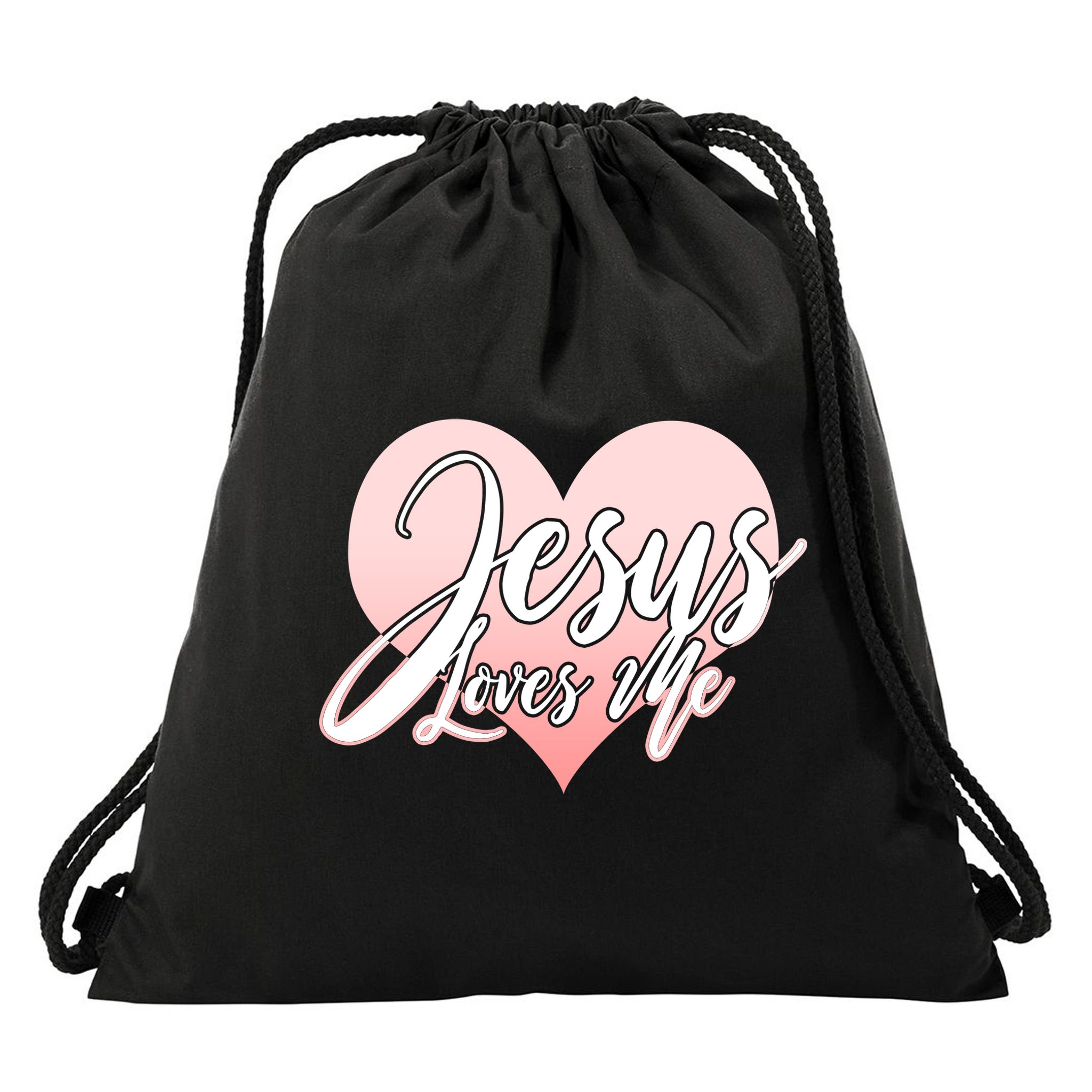 Jesus Love Me Drawstring Bag