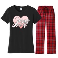 Jesus Love Me Women's Flannel Pajama Set