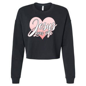 Jesus Love Me Cropped Pullover Crew