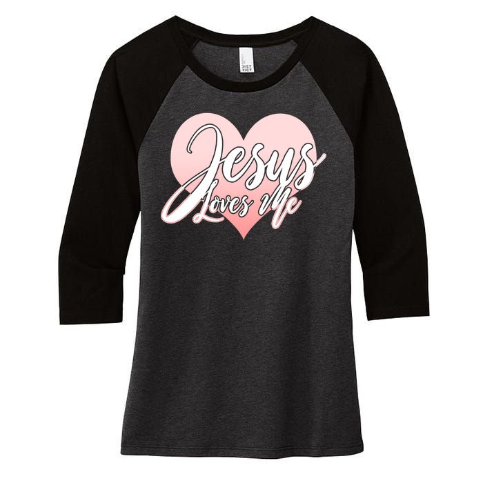 Jesus Love Me Women's Tri-Blend 3/4-Sleeve Raglan Shirt