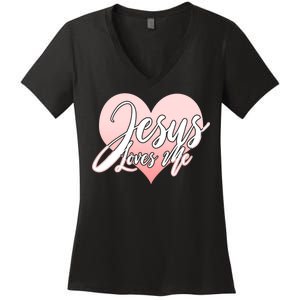 Jesus Love Me Women's V-Neck T-Shirt