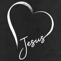 Jesus Love Simple Faith Heart 7 Panel Mesh Trucker Snapback Hat