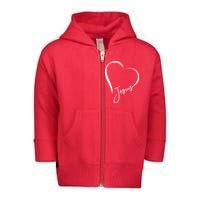 Jesus Love Simple Faith Heart Toddler Zip Fleece Hoodie