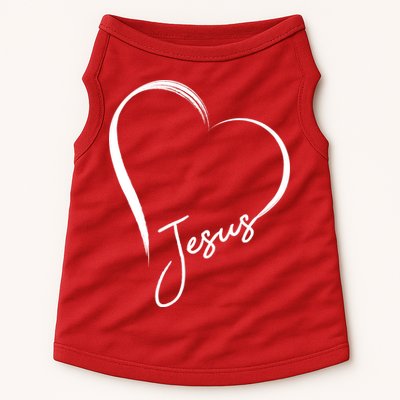 Jesus Love Simple Faith Heart Doggie Tank