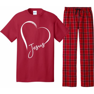 Jesus Love Simple Faith Heart Pajama Set