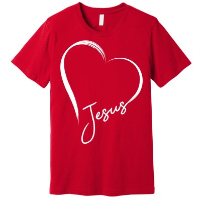 Jesus Love Simple Faith Heart Premium T-Shirt