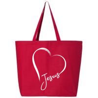 Jesus Love Simple Faith Heart 25L Jumbo Tote