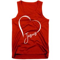 Jesus Love Simple Faith Heart Tank Top