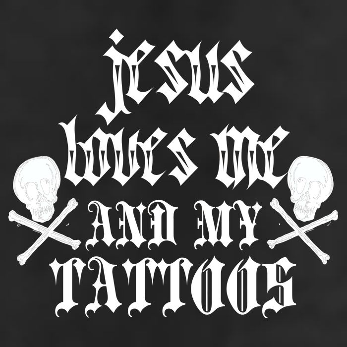 Jesus Loves Me and My Tattoos Cool Comfort Performance Bucket Hat
